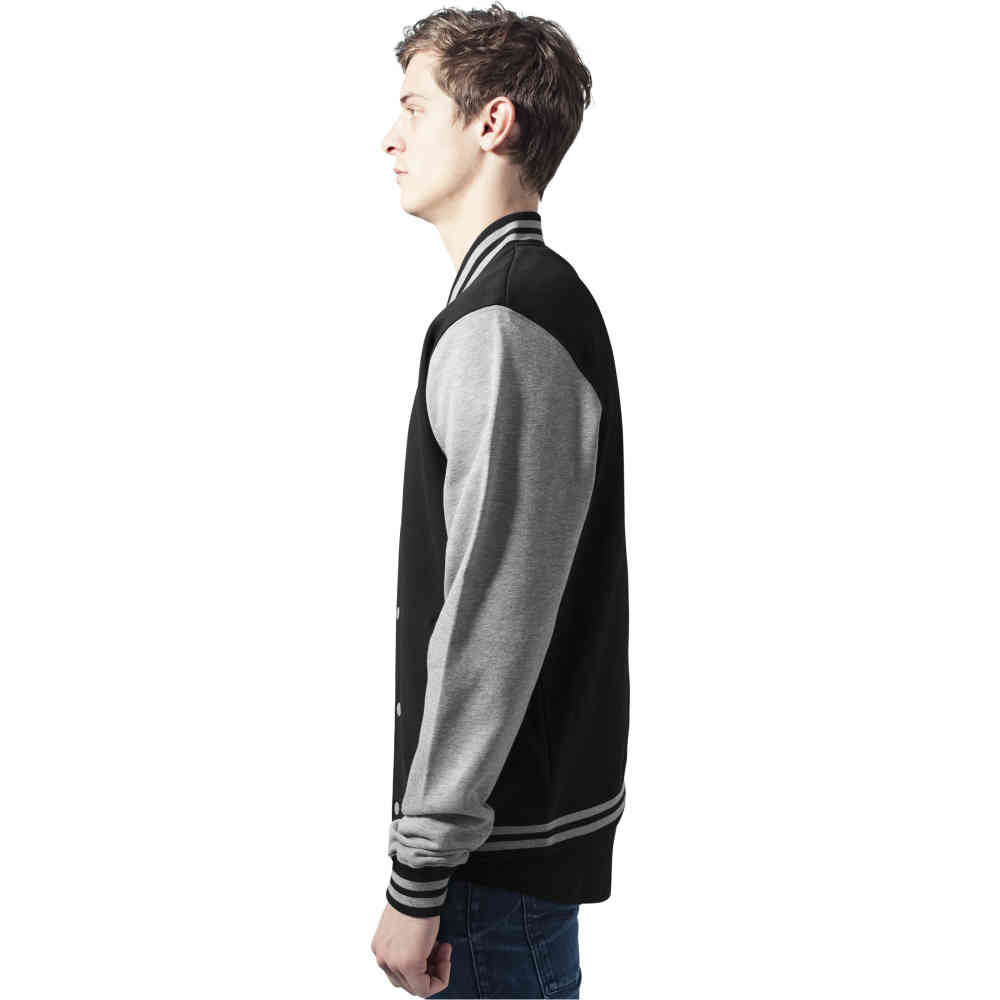 Urban Classics - 2Tone Sweat College jacket - Black